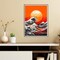 DIY Diamond Art Kits for Adults Sunset Waves, Full Drill Round Rhinestone Diamond Painting Kits for Adults, Cross Stitch Embroidery Canvas